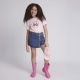 Camiseta Infantil Trator - Rosa
