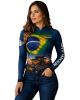 Camiseta Feminina CR11 UV30+ New Holland- Azul