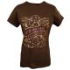 Camiseta Country Feminina - New Holland - Marrom
