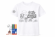 Camiseta Infantil para Pintar Trator New Holland - Branca