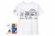 Camiseta Infantil para Pintar Fazendinha New Holland - Branca