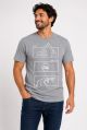 Camiseta Masculina Squares New Holland - Cinza