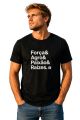 Camiseta Masculina Força& Raízes New Holland - Preta