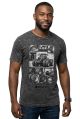 Camiseta Masculina Estonada Quadros New Holland - Preta