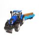 Trator T7.315 com Carreta e Toras 1/32 - New Holland - Azul