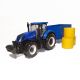 Miniatura T7.315 e Carreta Escala 1/32 - New Holland - Azul
